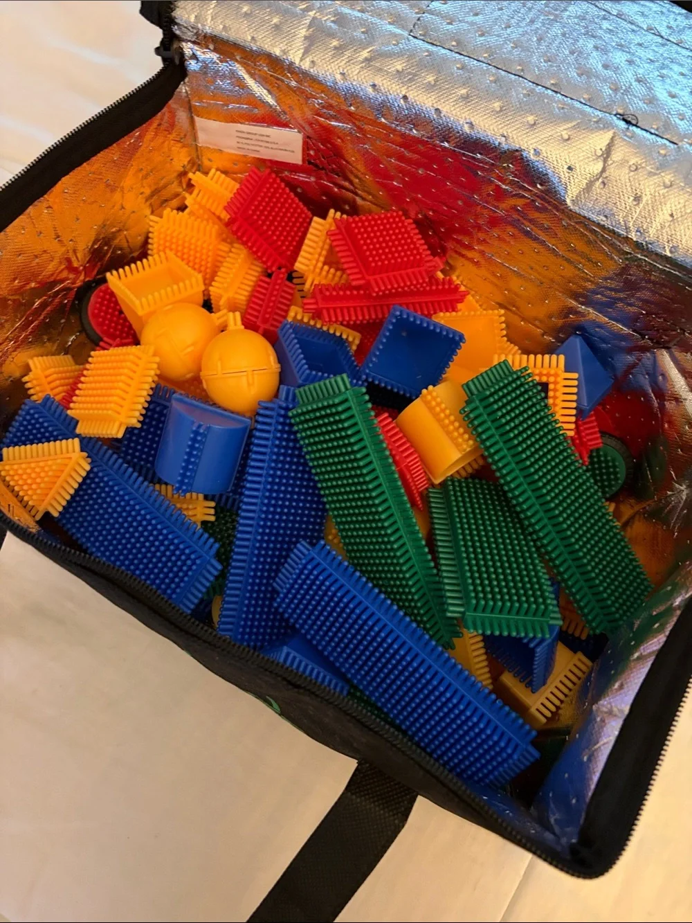 Large Assortment of Vintage Bristle Block’s- Bright Primary Colors